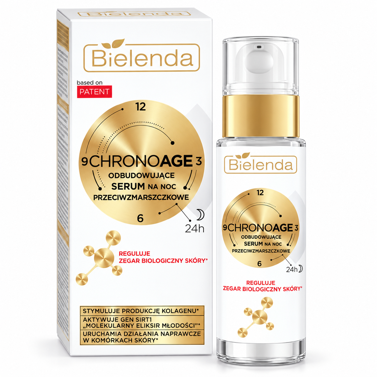 Bielenda Chrono Age 24H Rebuilding Night Serum, 30 ml | Bielenda Chrono Age 24H – odbudowujące serum na noc, 30 ml