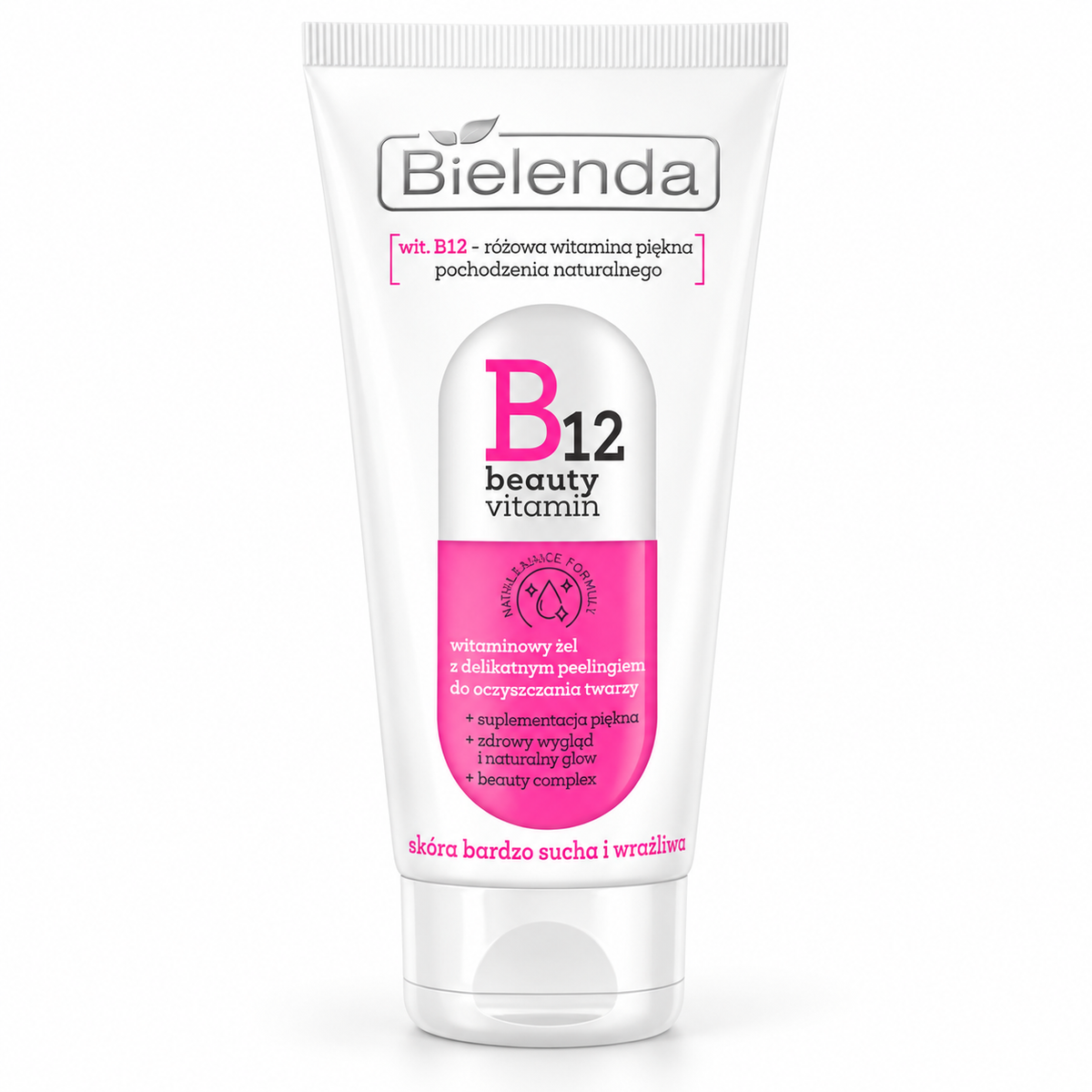 Bielenda B12 Beauty Vitamin Gentle Exfoliating Face Wash Gel, 150 ml | Bielenda B12 Beauty Vitamin – żel do mycia twarzy z peelingiem, 150 ml