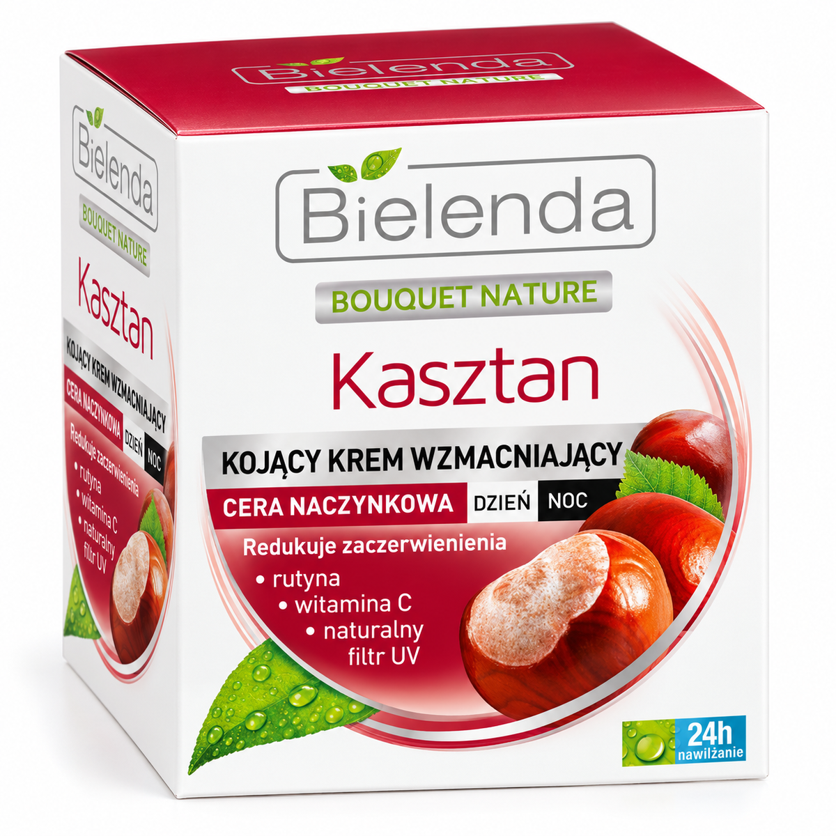 Bielenda Chestnut Soothing Day & Night Face Cream, 50 ml | Bielenda Kasztan – kojący krem do twarzy na dzień i noc, 50 ml