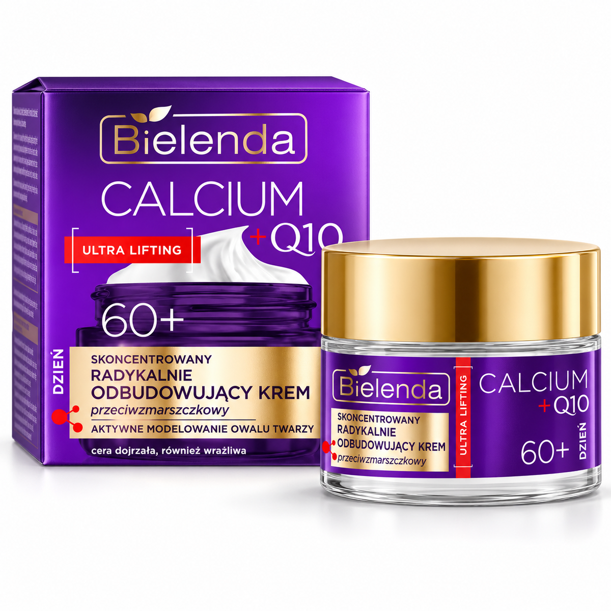 Bielenda Calcium + Q10 60+ Restorative Anti-Wrinkle Day Cream, 50 ml | Bielenda Calcium + Q10 60+ – odbudowujący krem na dzień, 50 ml