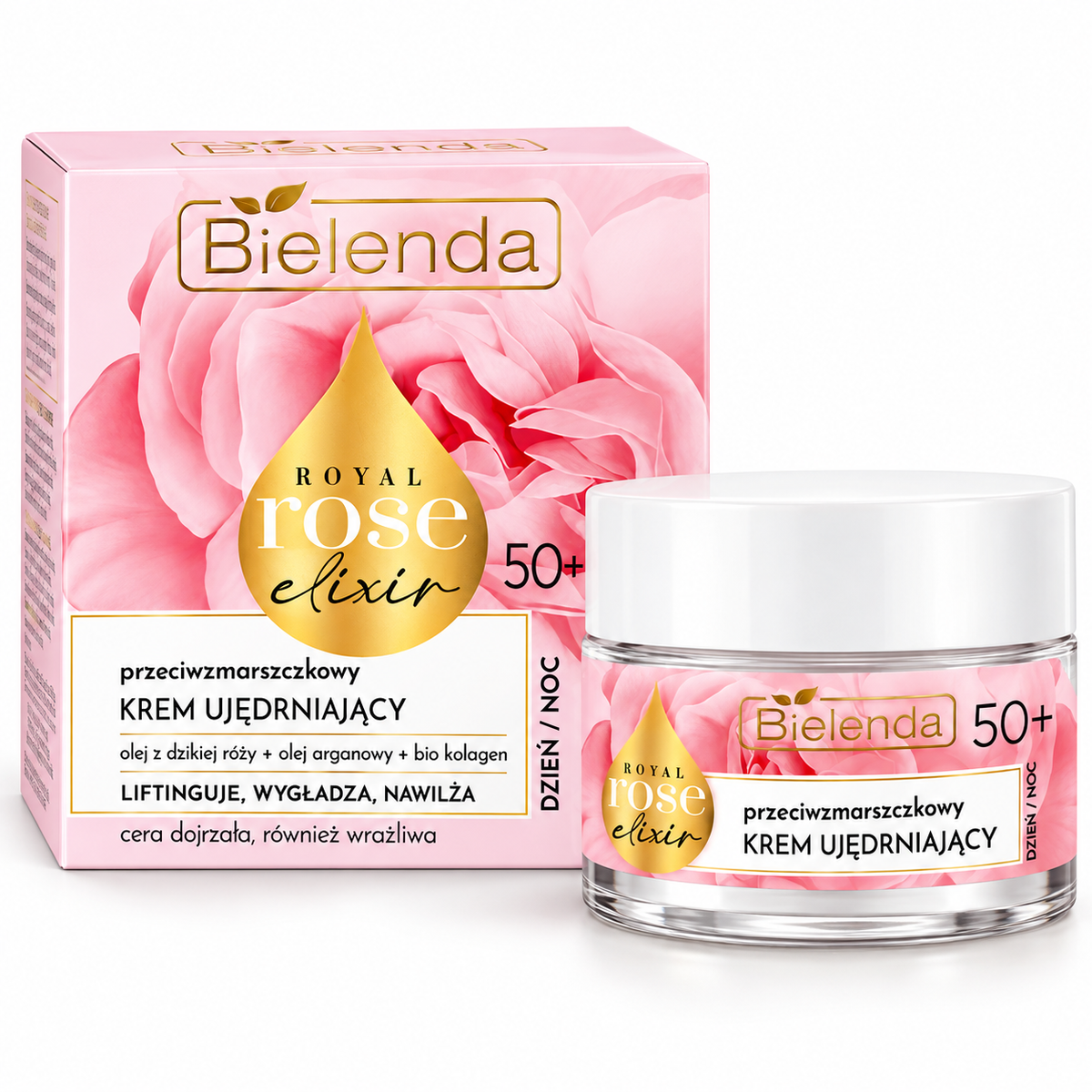 Bielenda Royal Rose Elixir 50+ Firming Day & Night Cream, 50 ml | Bielenda Royal Rose Elixir 50+ – ujędrniający krem na dzień i noc, 50 ml