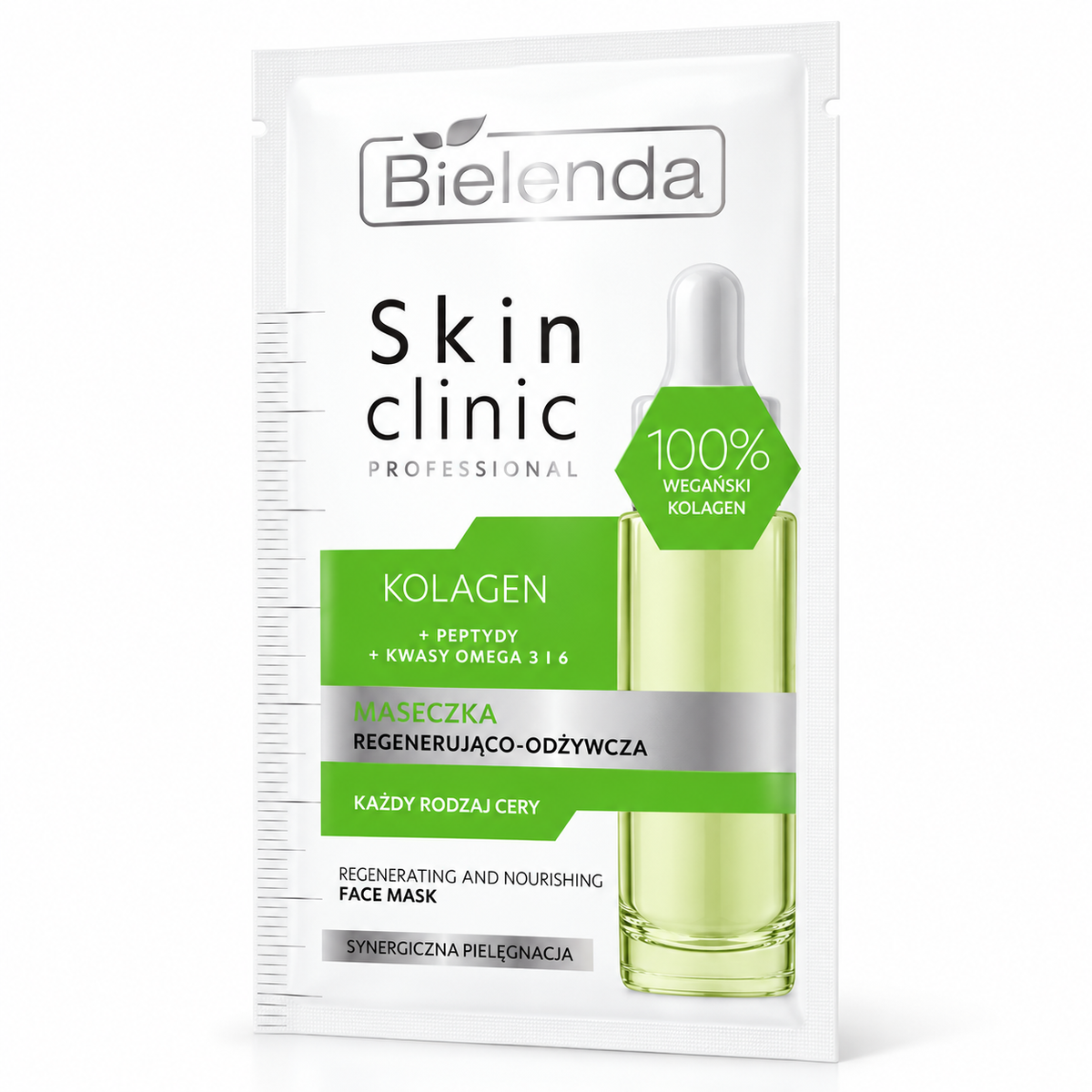 Bielenda Skin Clinic Vegan Collagen Nourishing Face Mask, 8 g | Bielenda Skin Clinic – odżywcza maseczka z wegańskim kolagenem, 8 g