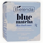 Bielenda Blue Matcha blue cloud cream packaging with a sky and cloud design.