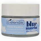 Bielenda Blue Matcha cream jar on a white background