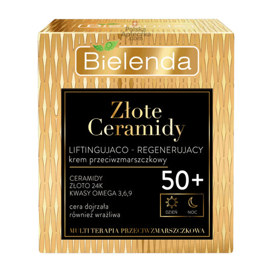 Bielenda Golden Ceramides 50 Plus cream packaging box