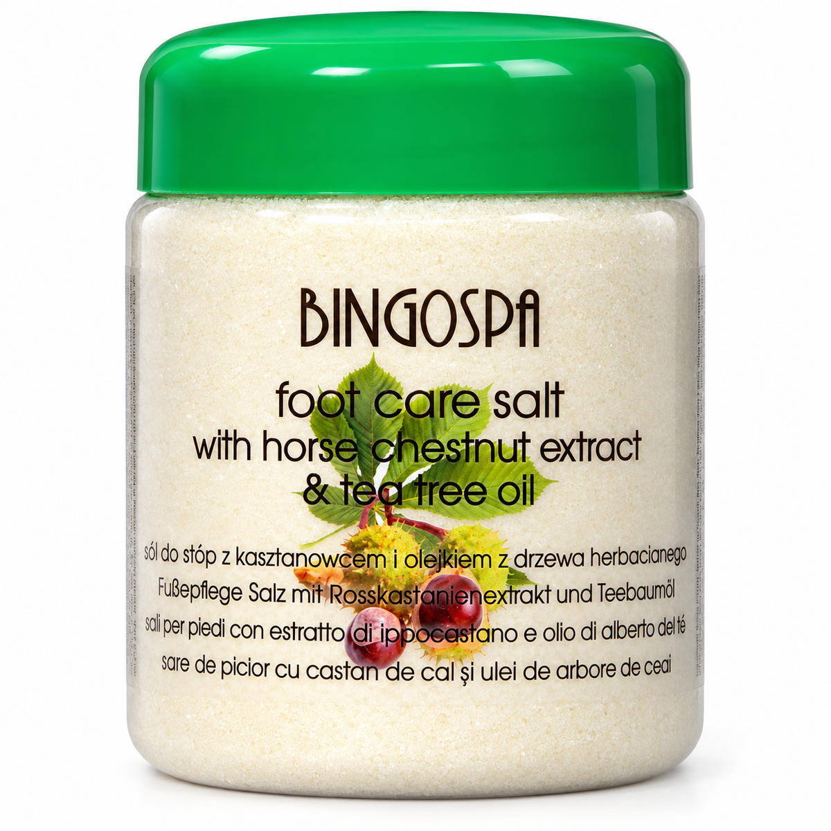 BingoSpa Horse Chestnut & Tea Tree Foot Soak, 550 g | BingoSpa – Sól do stóp z kasztanowcem i olejkiem z drzewa herbacianego, 550 g