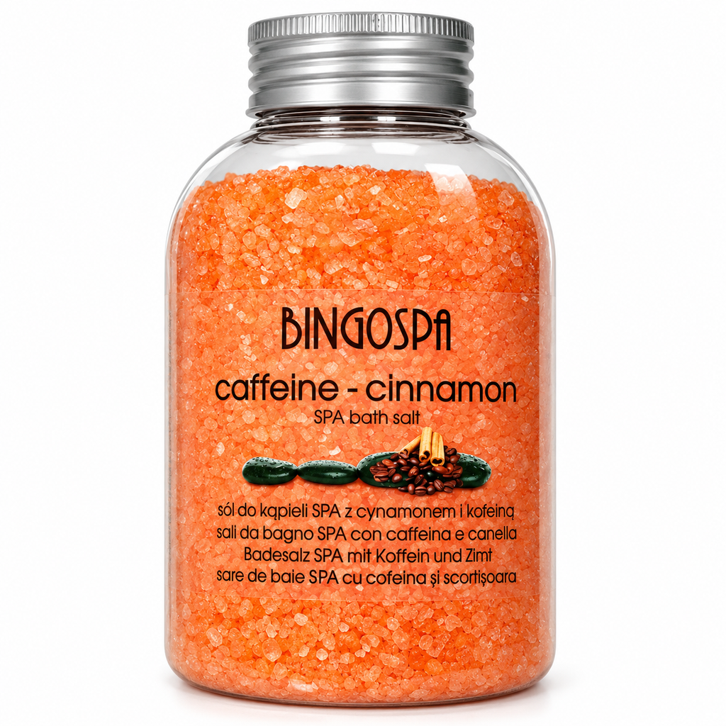 BingoSpa Caffeine & Cinnamon Bath Salt, 600 g | BingoSpa – Sól do kąpieli z kofeiną i cynamonem, 600 g