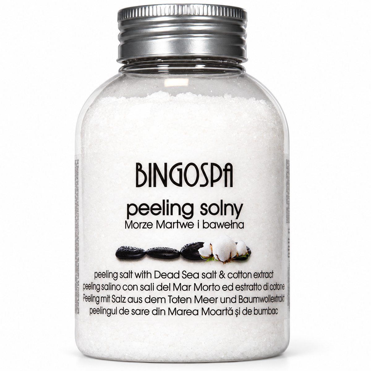 BingoSpa Dead Sea Minerals & Cotton Body Scrub Salt, 580 g | BingoSpa – Peeling solny z minerałami Morza Martwego i ekstraktem z bawełny, 580 g