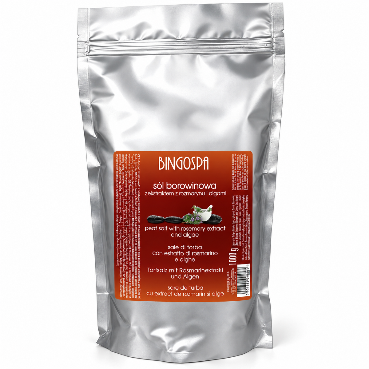 BingoSpa Peat Bath Salt with Rosemary & Algae, 1 kg | BingoSpa – Sól borowinowa z rozmarynem i algami, 1 kg
