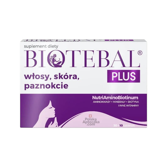 Biotebal Plus – NutriAminoBiotinum Formula for Hair, Skin & Nails – Box of 40 Tablets