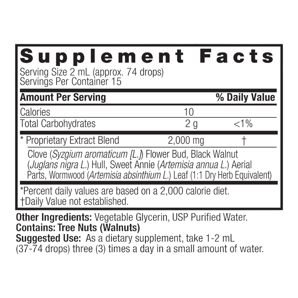 Black Walnut & Wormwood liquid extract 30ml