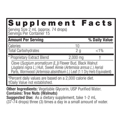 Black Walnut & Wormwood liquid extract 30ml