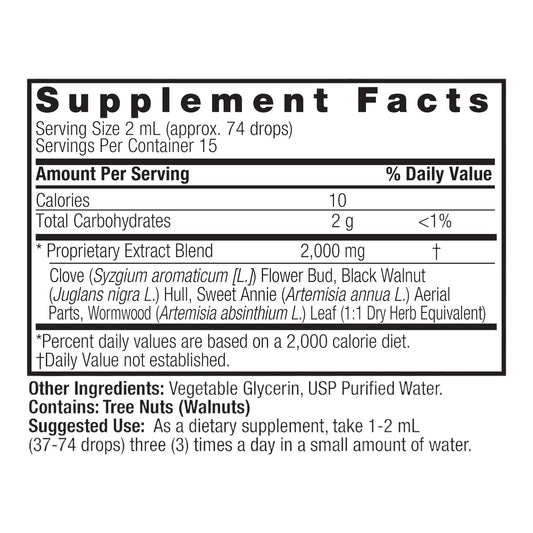 Black Walnut & Wormwood liquid extract 30ml