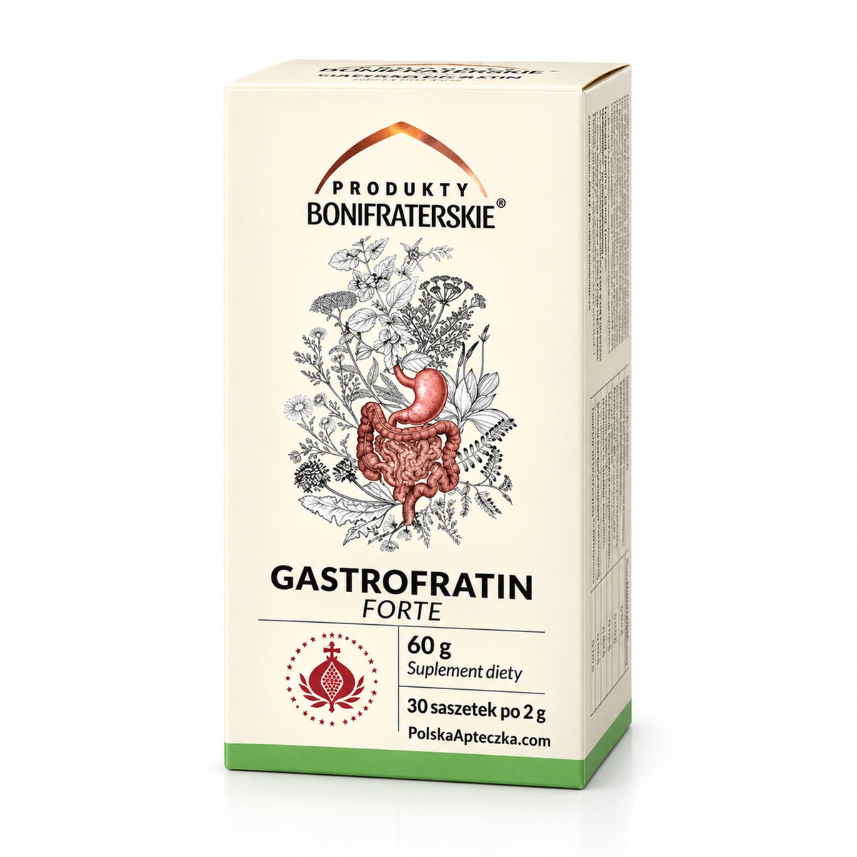 Gastrofratin Forte Fix Herbal Tea, 30 × 2 g – Produkty Bonifraterskie / Gastrofratin Forte Fix Zioła do Zaparzania, 30 × 2 g – Produkty Bonifraterskie