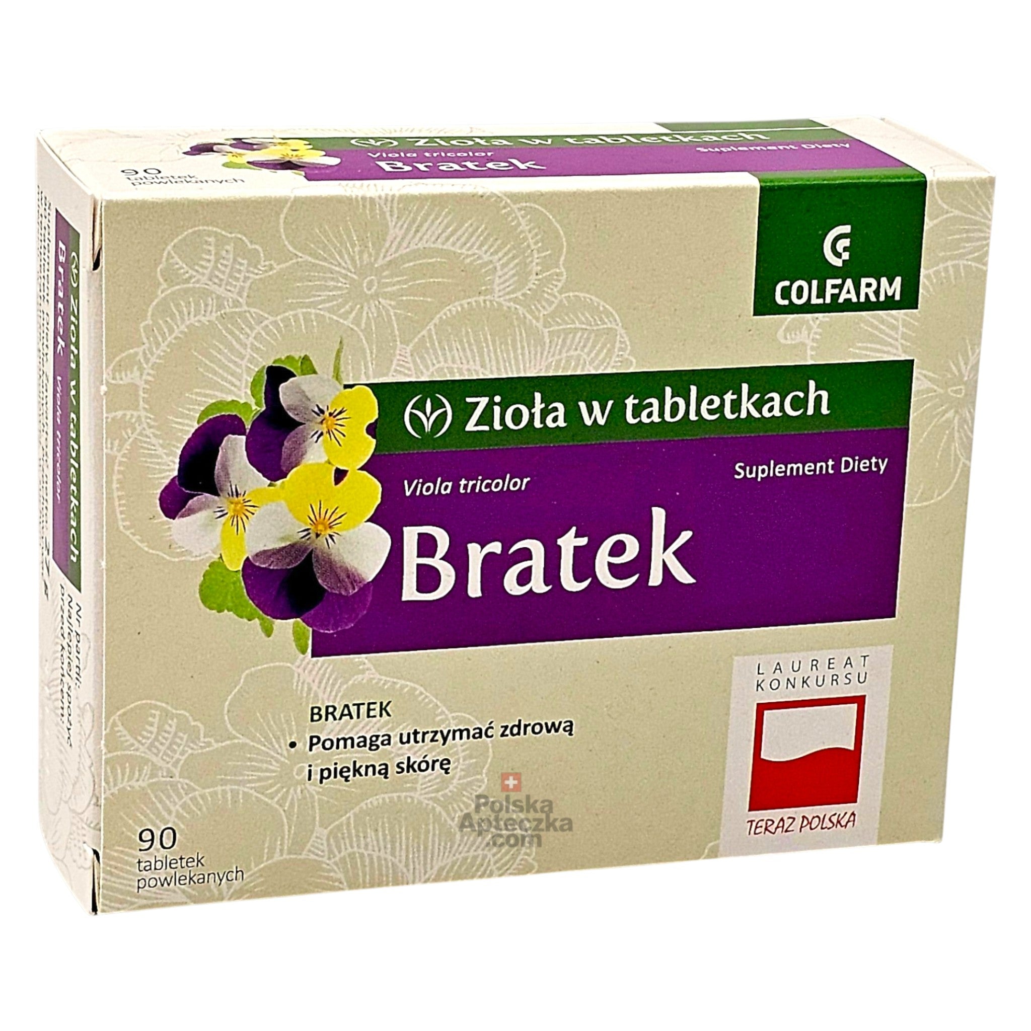 Bratek 90 Tablets Colfarm box angle