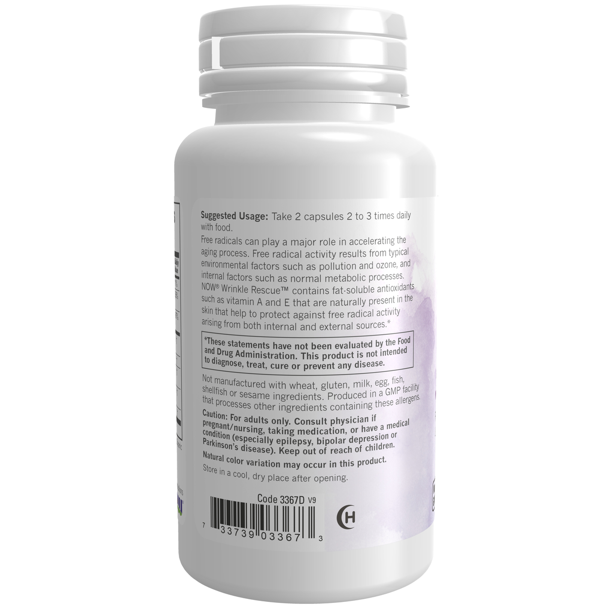 NOW Foods Wrinkle Rescue™ - 60 Veg Capsules – Label details / Etykieta producenta