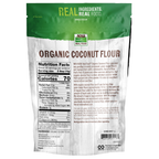 NOW Foods Coconut Flour, Organic - 16 oz. – Label details / Etykieta producenta