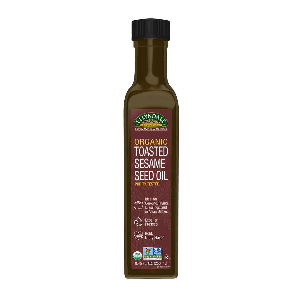 NOW Foods Ellyndale, Organic Toasted Sesame Seed OIl - 8.45 fl oz. / Ellyndale, produkt ekologiczny prażony olej sezamowy - 8.45 fl oz.