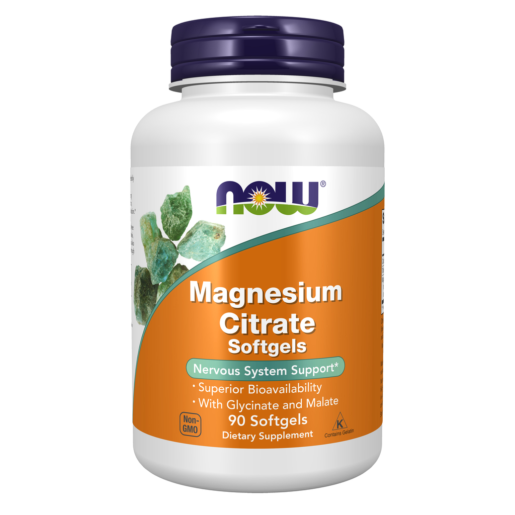 NOW Foods Magnesium Citrate - 90 Softgels / cytrynian magnezu - 90 kapsułek miękkich