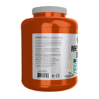 NOW Foods Whey Protein Isolate, Creamy Vanilla Powder - 5 lbs. – Left label / Etykieta producenta