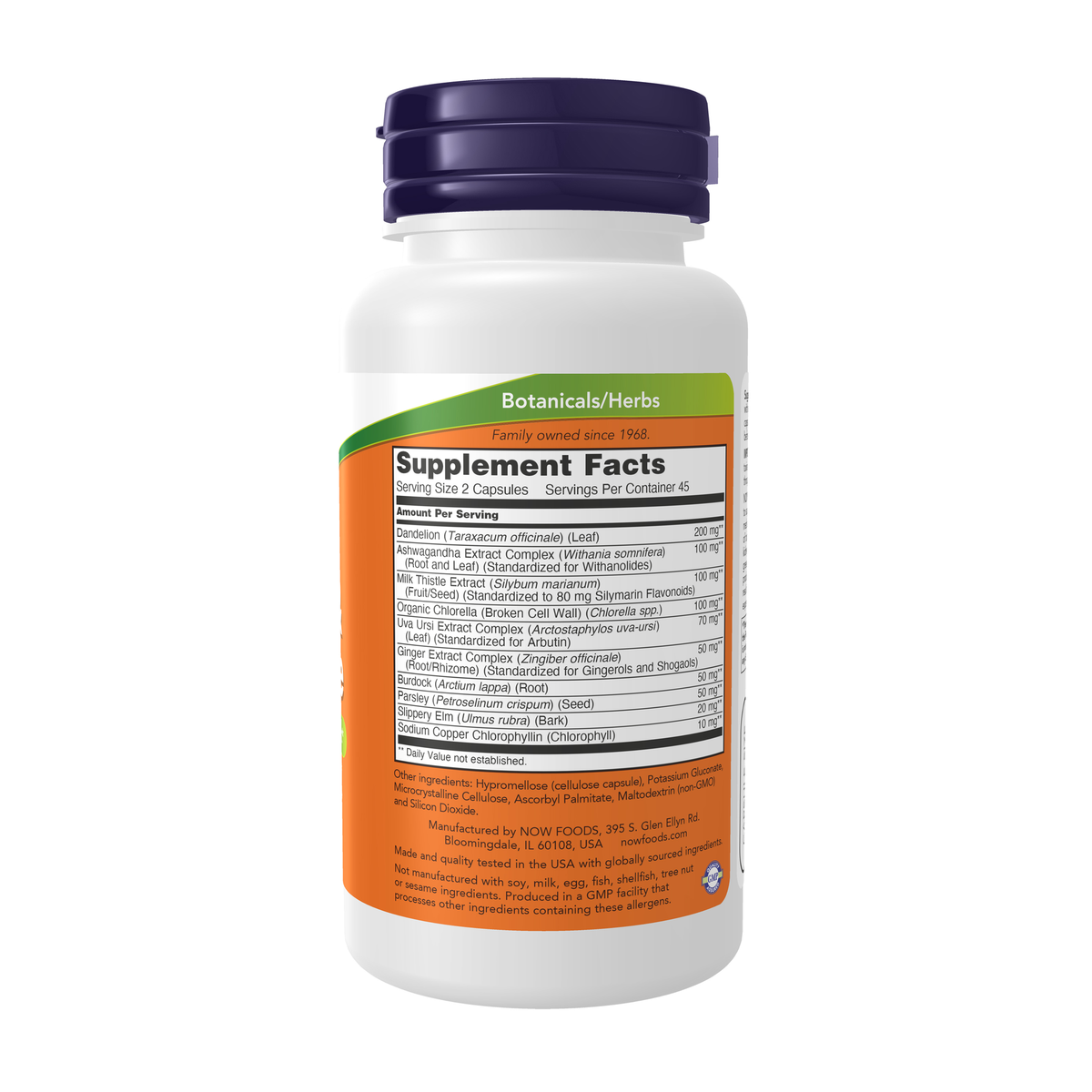 NOW Foods Detox & Cleanse - 90 Capsules – Right label / Etykieta producenta