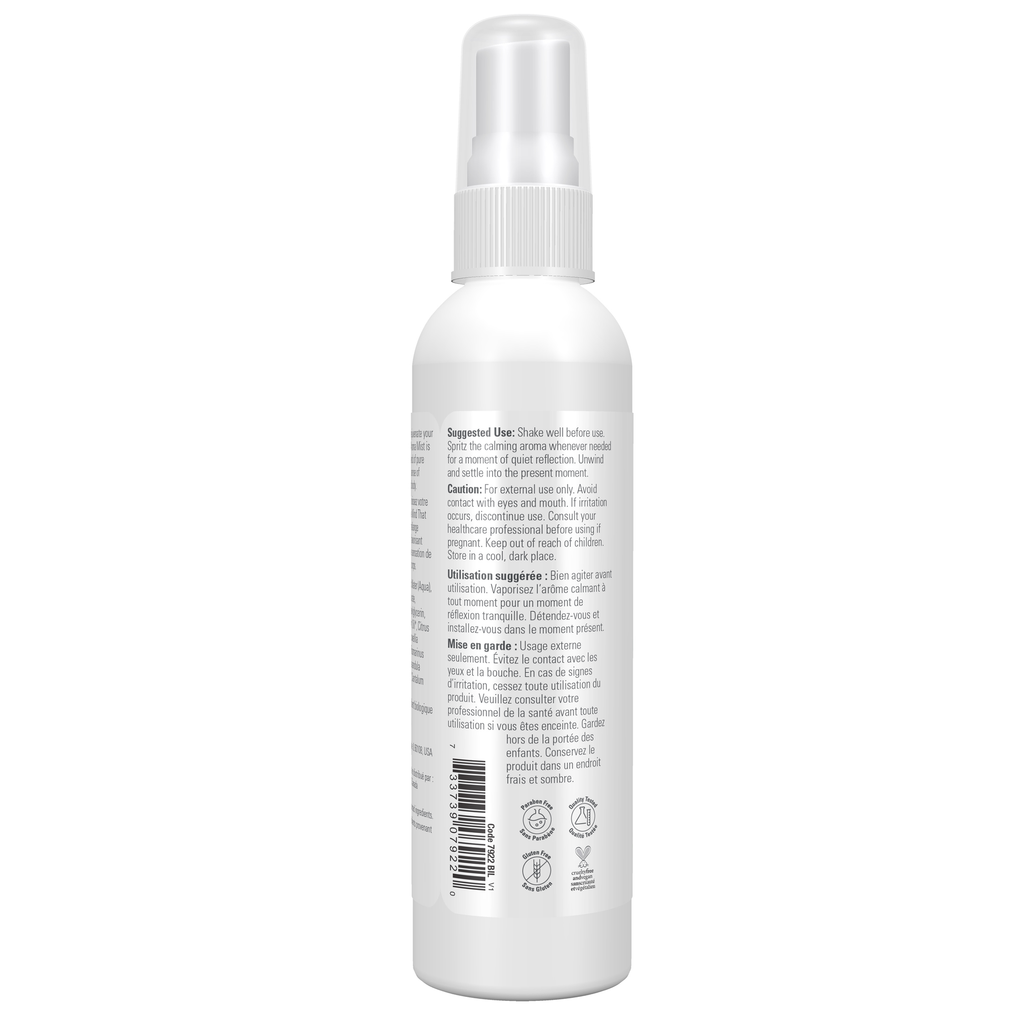 NOW Foods Essential Oils,  Mind That Energy Aroma Mist 4 Fl.Oz. (118 ml) – Left label / Etykieta producenta