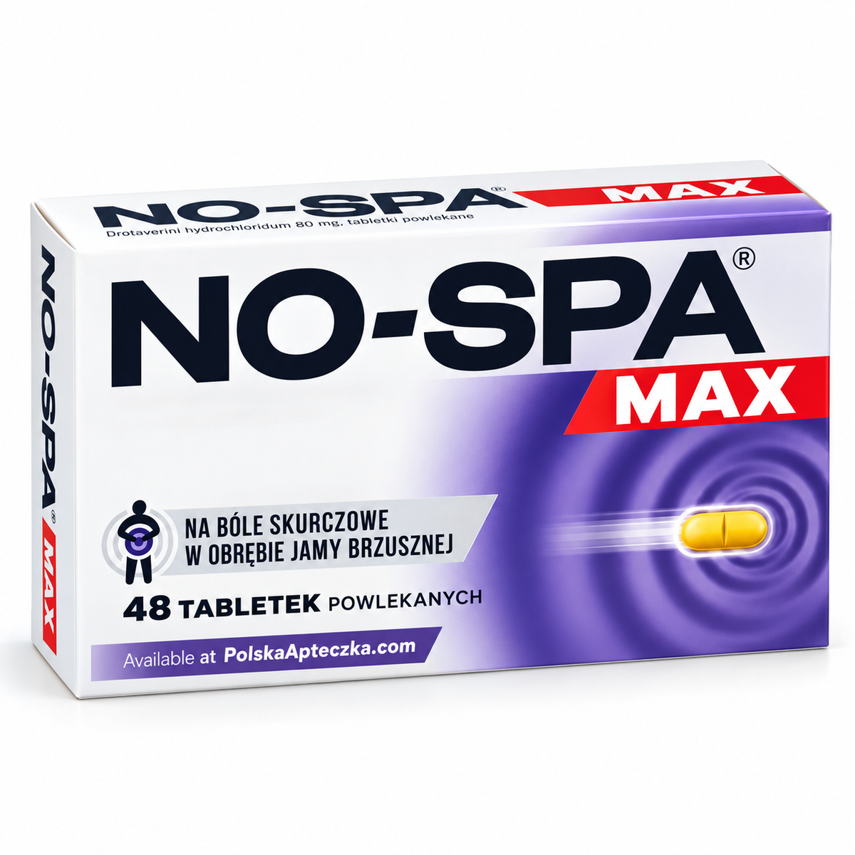 NO-SPA MAX 80mg – Abdominal Cramp Relief, 24 or 48 Tablets