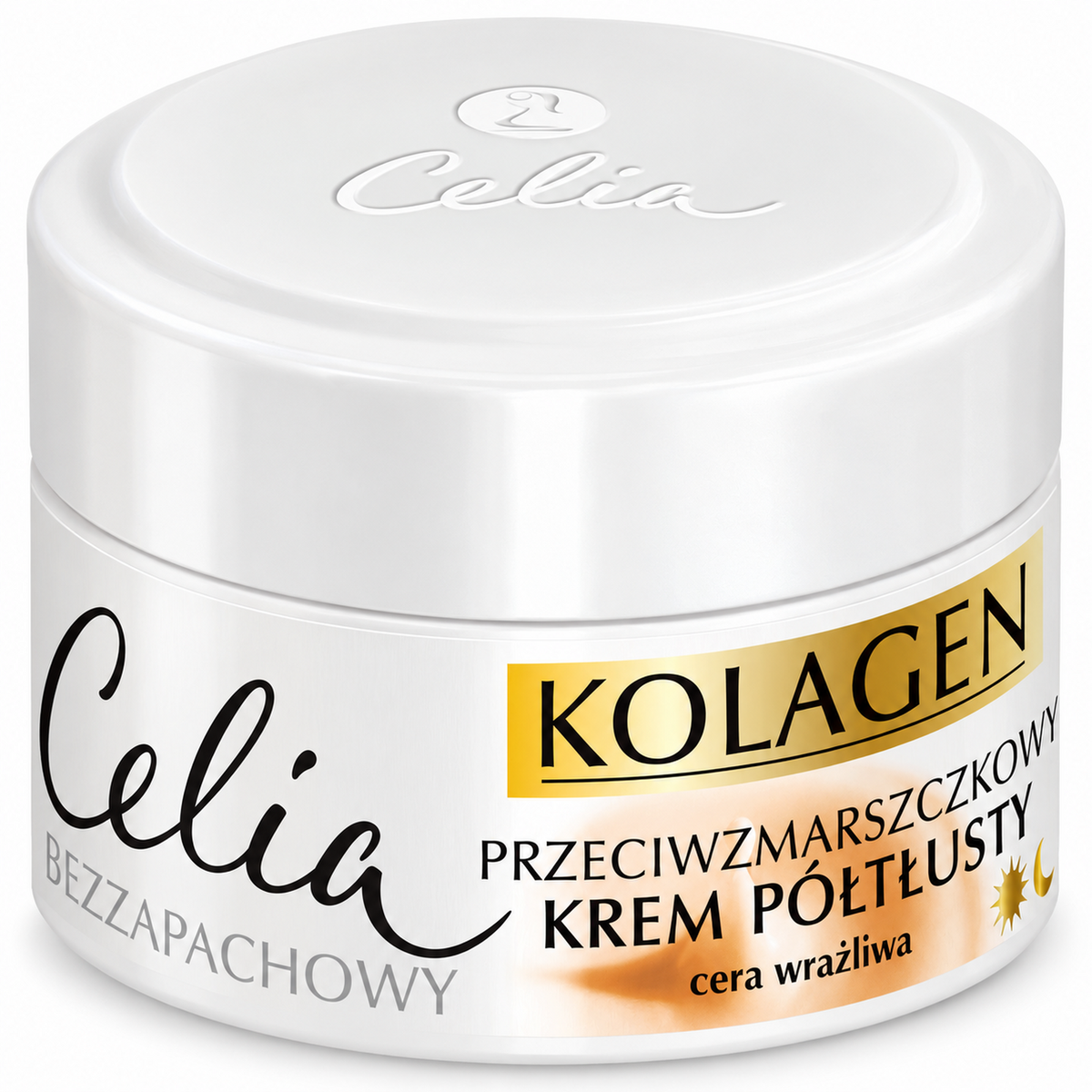 Celia Collagen & Goat Milk Fragrance-Free Face Cream 50 ml on white background