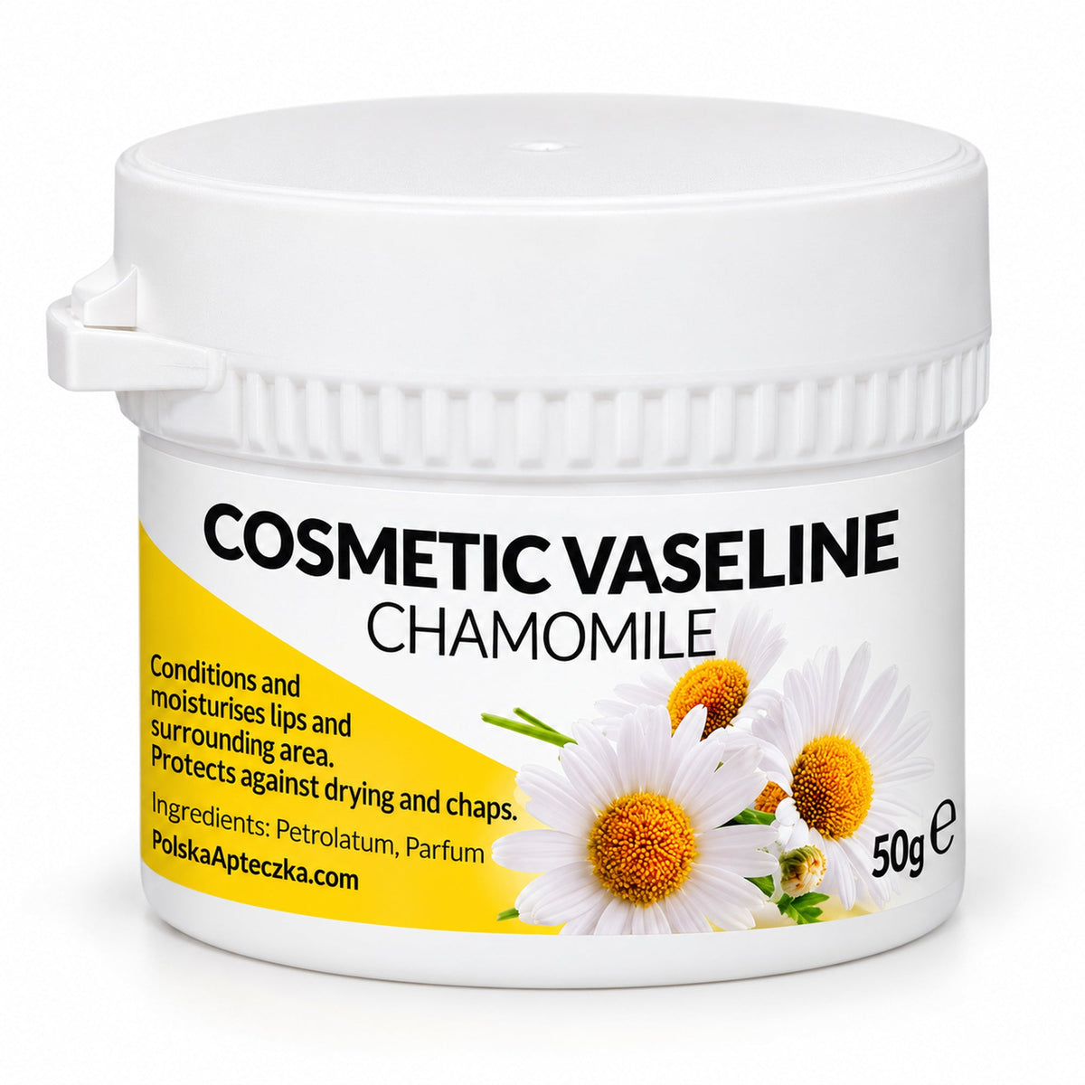 Chamomile Scented Cosmetic Petroleum Jelly 50g – New Anna Cosmetics – premium product photo on white background