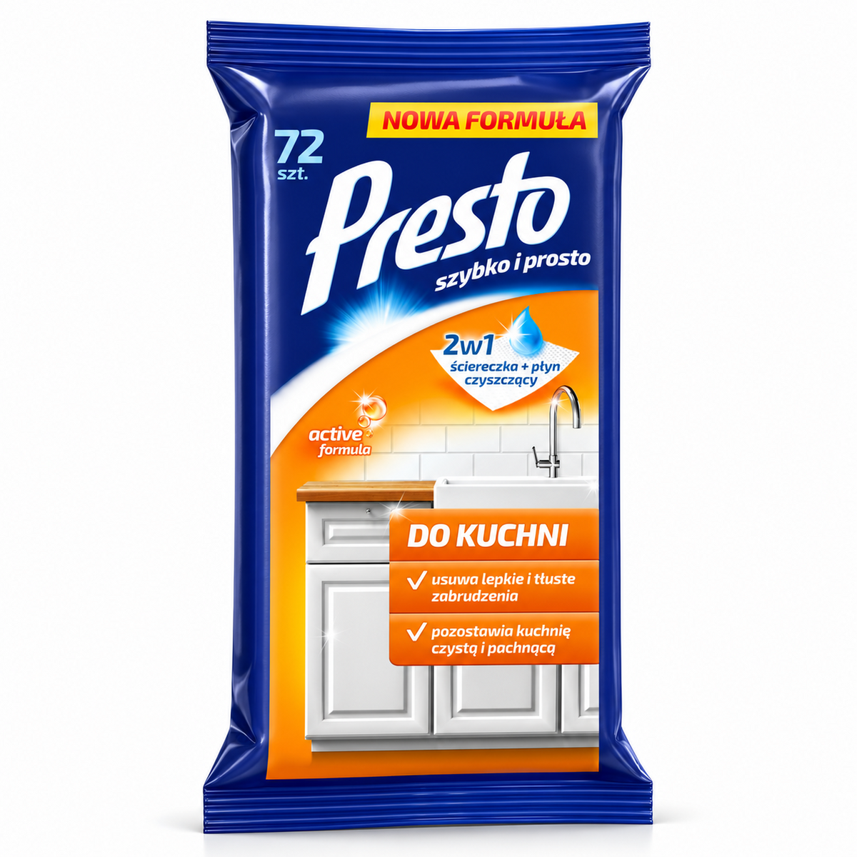 3002CL1453 hero 2000 — Presto 2-in-1 Kitchen Cleaning Wipes, 72 Count