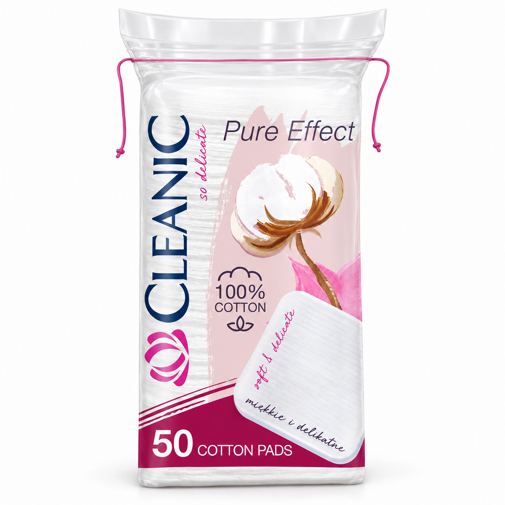 3002CL3878 hero 2000 — Cleanic Square Cotton Pads, 50 Count