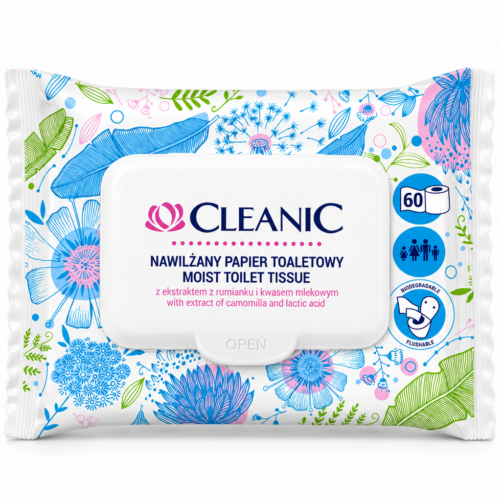 3002CL4965 hero 2000 — Cleanic Moist Toilet Tissue, 60 Count