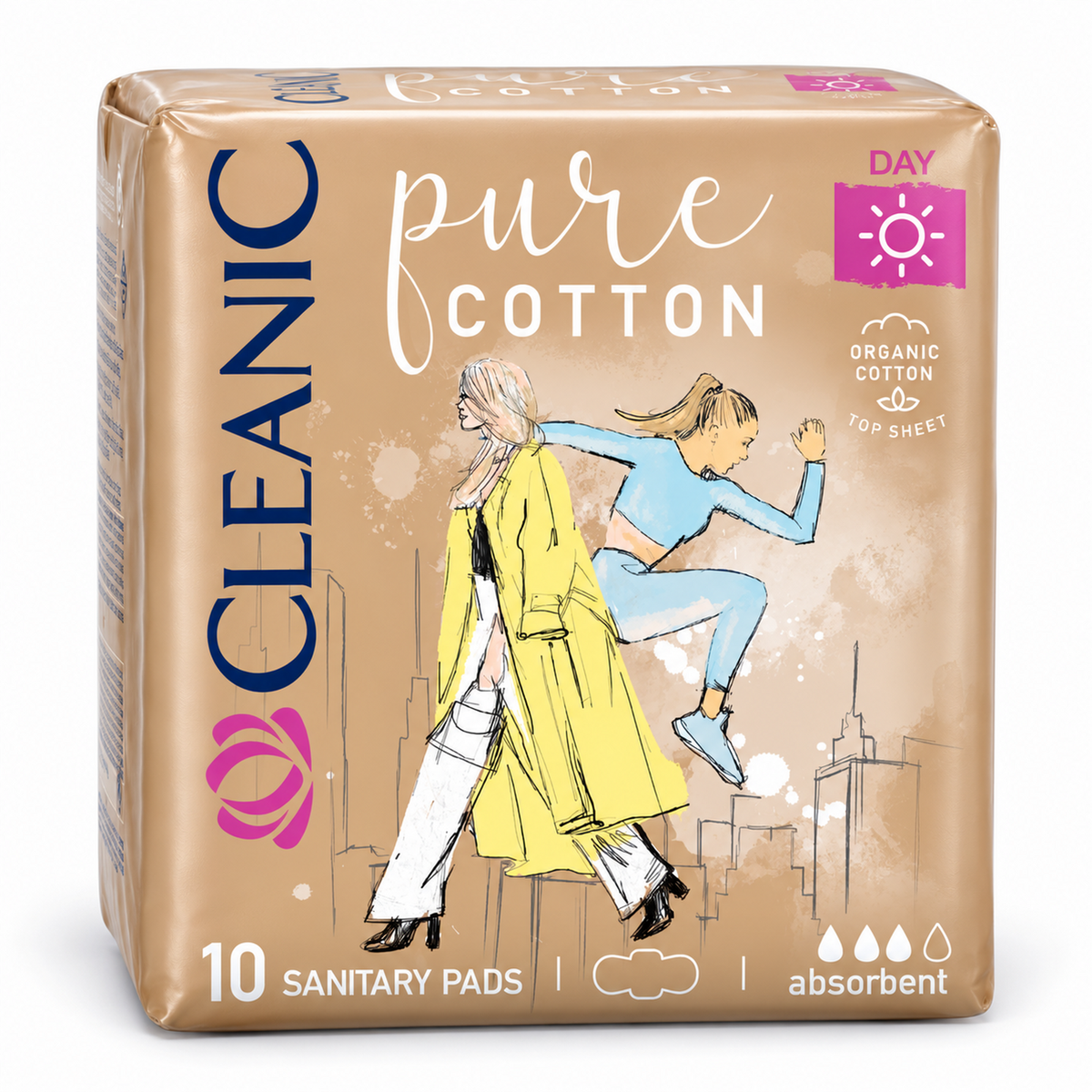 3002CL6135 hero 2000 — Cleanic Pure Cotton Day Pads, 10 Count