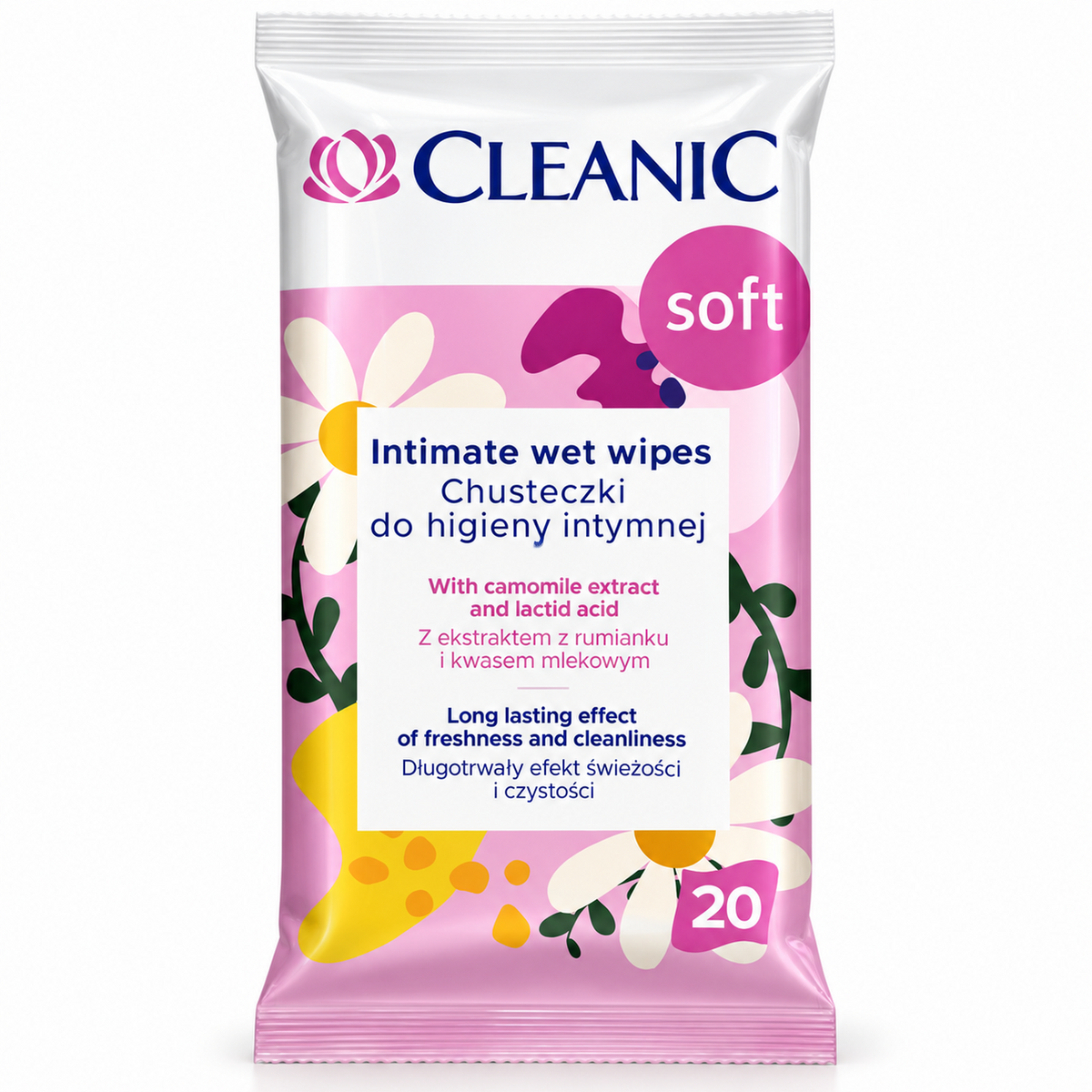 3002CL6173 hero 2000 — Cleanic Soft Intimate Wipes, 20 Count
