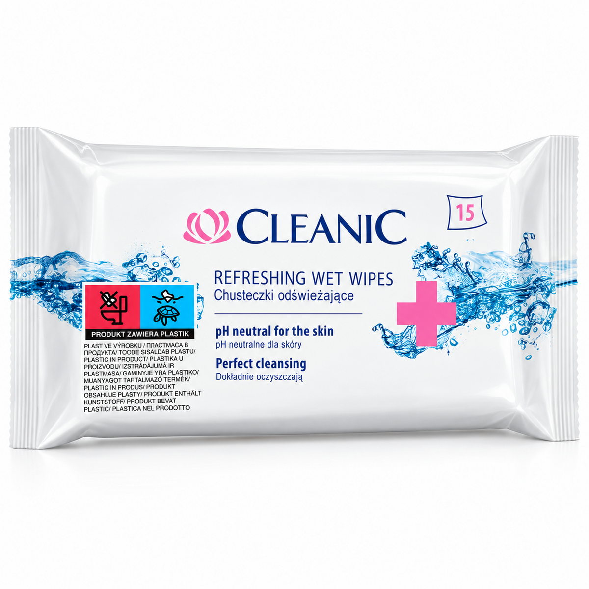 3002CL9153 hero 2000 — Cleanic Antibacterial Refreshing Wipes, 15 Count