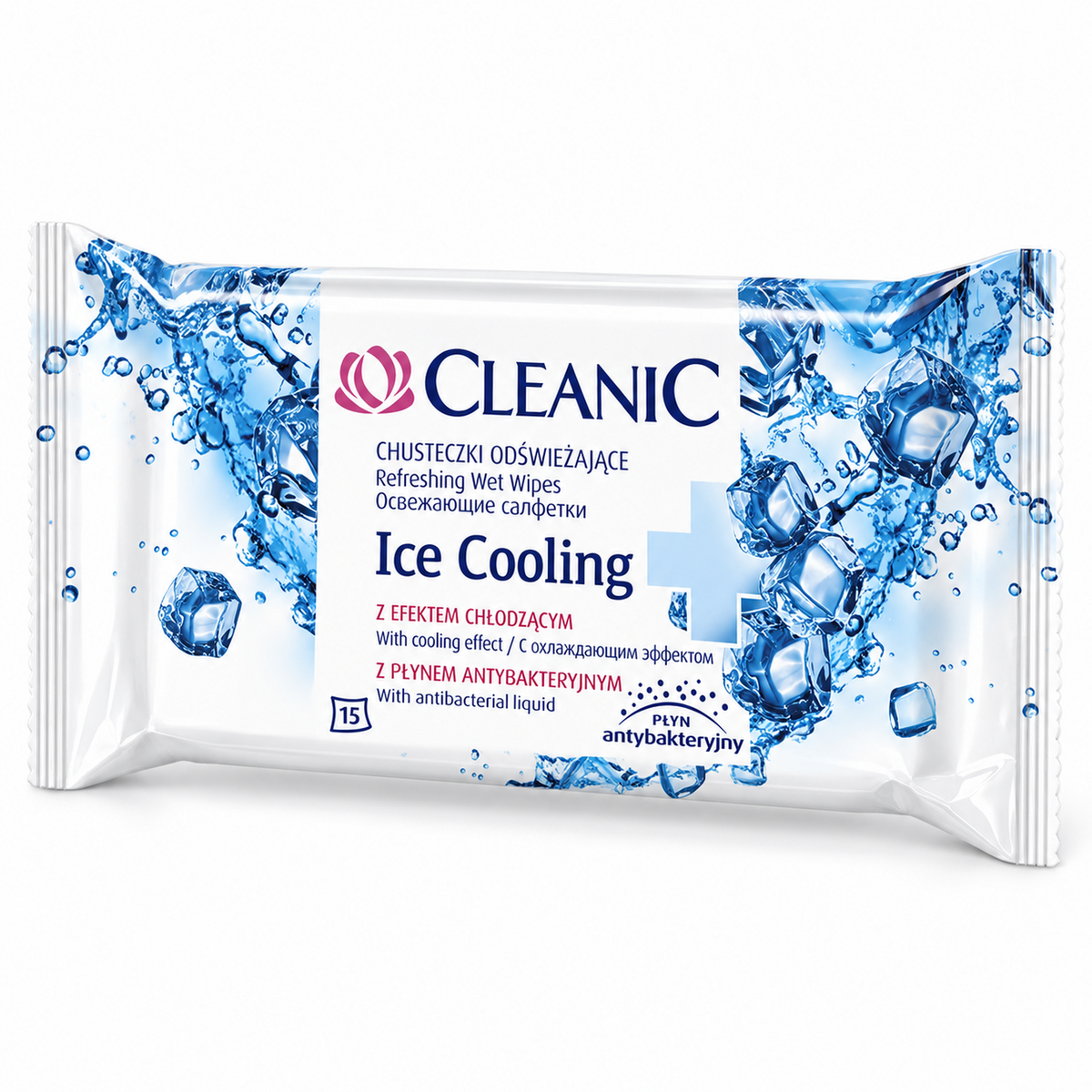 3002CL9160 hero 2000 — Cleanic Ice Cooling Refreshing Wipes, 15 Count