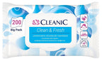 Cleanic Clean & Fresh Refreshing Wipes, 200 Count / Clean & Fresh chusteczki odświeżające, 200 szt.