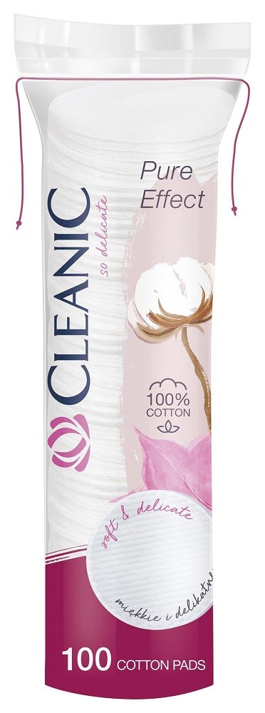 Cleanic Pure Effect Cotton Pads, 100 Count / Pure Effect płatki kosmetyczne, 100 szt.