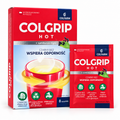 Colfarm Colgrip Hot immune support drink mix, carton with 8 sachets and sample sachet
