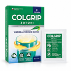Colfarm Colgrip Sinus Support drink mix, 8 sachets, green carton and individual sachet