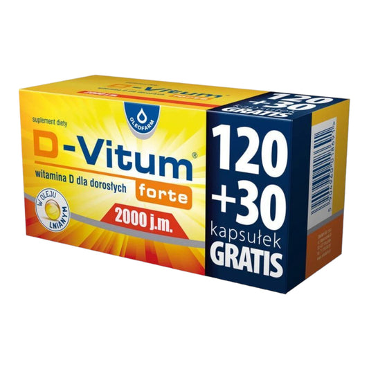 D-Vitum Forte 2000 j.m., 120 + 30 gratis kapsułek