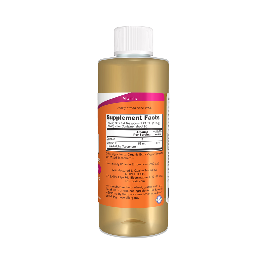 NOW Foods E-Oil - 4 fl. oz. – Right label / Etykieta producenta