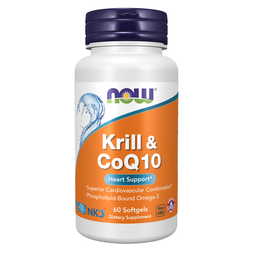 NOW Foods Krill & CoQ10 - 60 Softgels / Krill & CoQ10 - 60 kapsułek miękkich