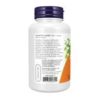 NOW Foods Dandelion Root 500 mg - 100 Veg Capsules – Left label / Etykieta producenta