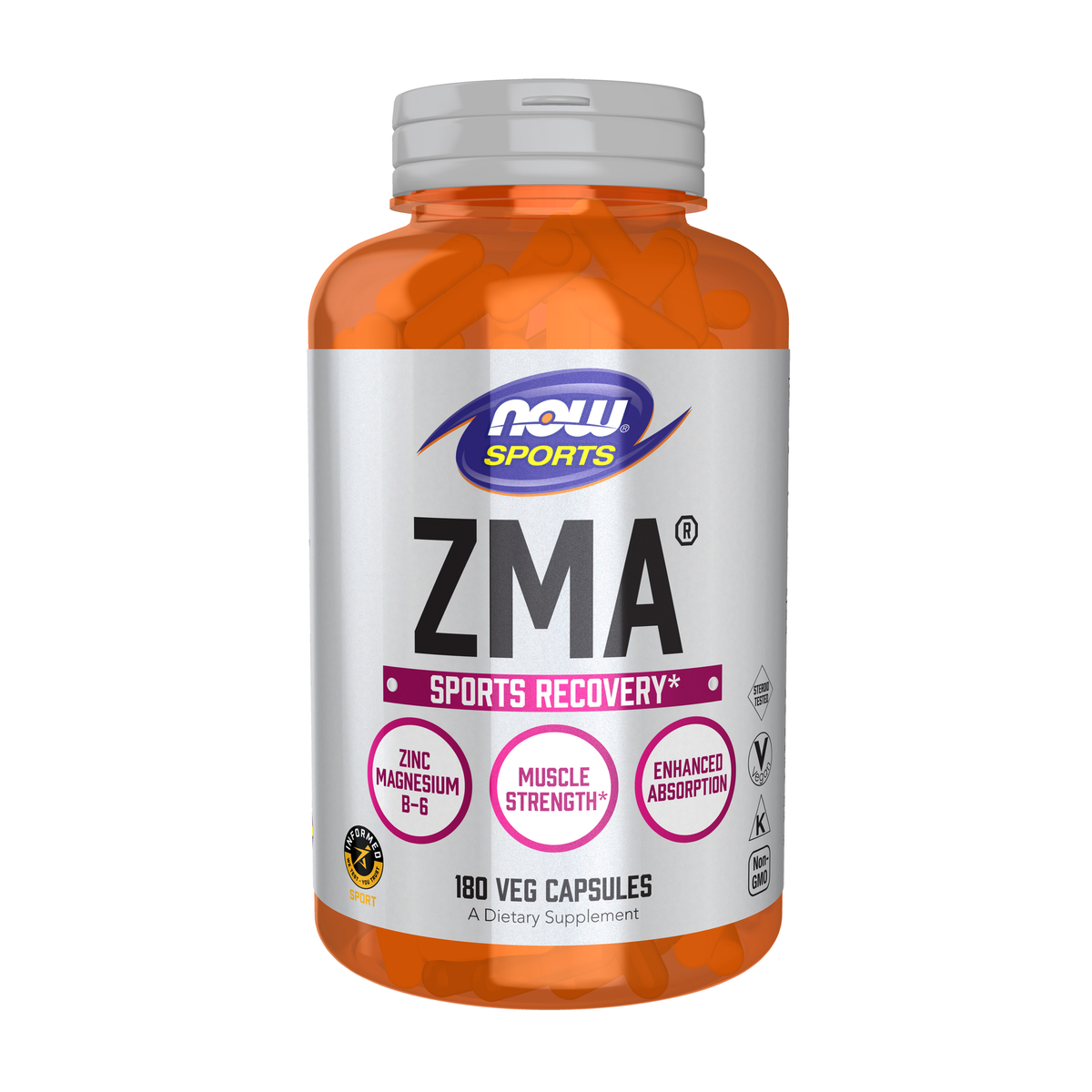 NOW Foods ZMA® - 180 Veg Capsules / ZMA® - 180 kapsułek roślinnych