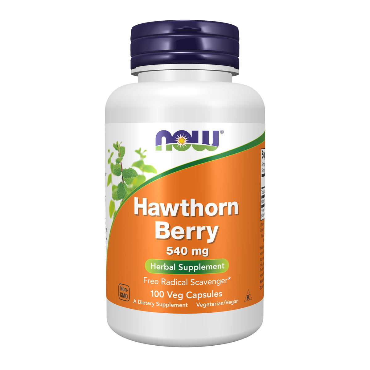 NOW Foods Hawthorn Berry 540 mg - 100 Veg Capsules / owoc głogu 540 mg - 100 kapsułek roślinnych