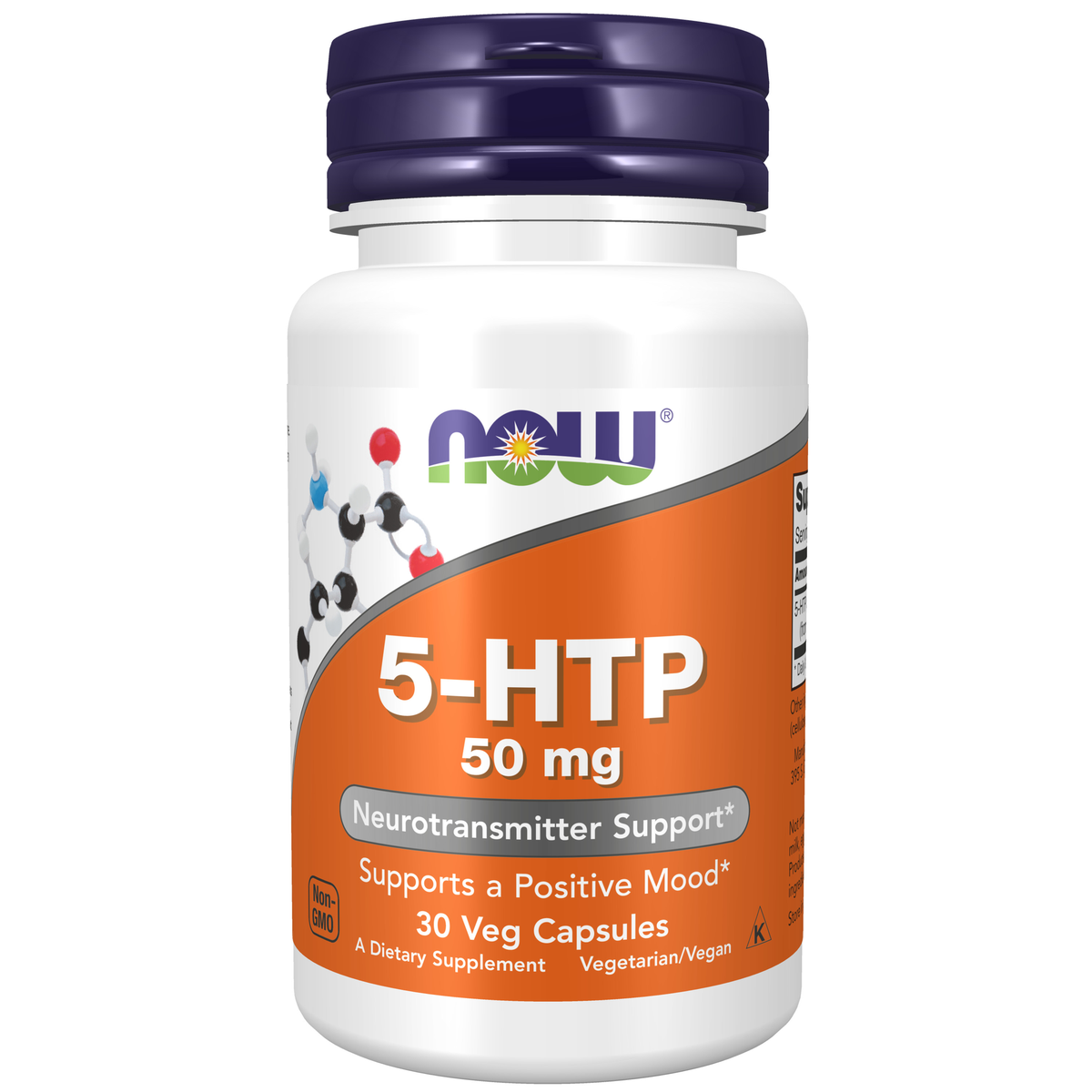 NOW Foods 5-HTP 50 mg - 30 Veg Capsules / 5-HTP 50 mg - 30 kapsułek roślinnych