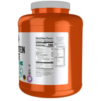 NOW Foods Whey Protein Isolate, Creamy Chocolate Powder - 5 lbs. – Right label / Etykieta producenta