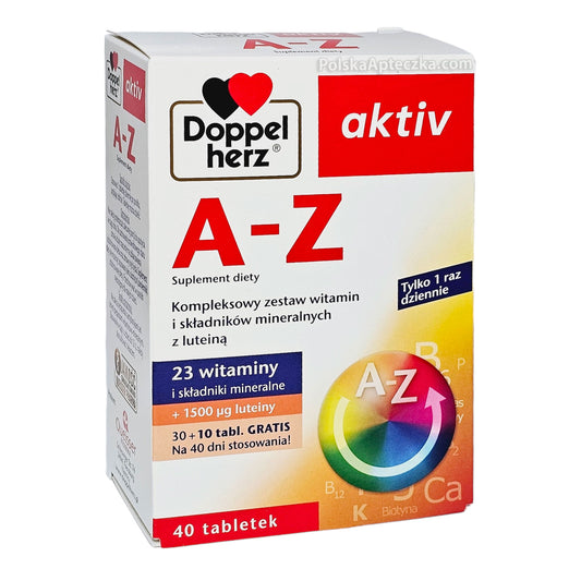 Doppelherz Aktiv A-Z Vitamins & Minerals with Lutein, 40 Tablets