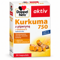 Doppelherz aktiv Turmeric 750 with Piperine and Vitamin D – 30 Capsules / Kurkuma z piperyną – 30 kapsułek